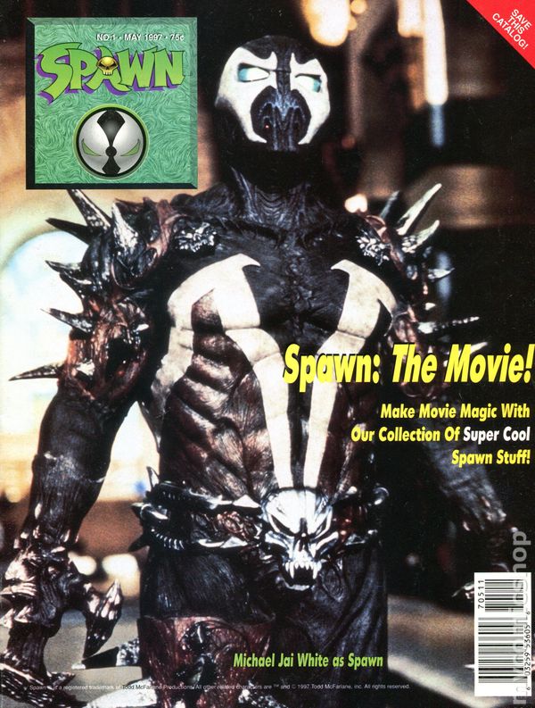 BatmanAnthology's tweet image. Here&apos;s a special 2 in 1 Merchandise Catalogue, with merch for (and relating to) both Batman &amp;amp; Robin, as well as 1997&apos;s Spawn. Spawn was released by New Line Cinema who was owned by Time Warner who also owned WB so it makes sense these 2 sharing a catalogue. Pokes @SpawnArchive
