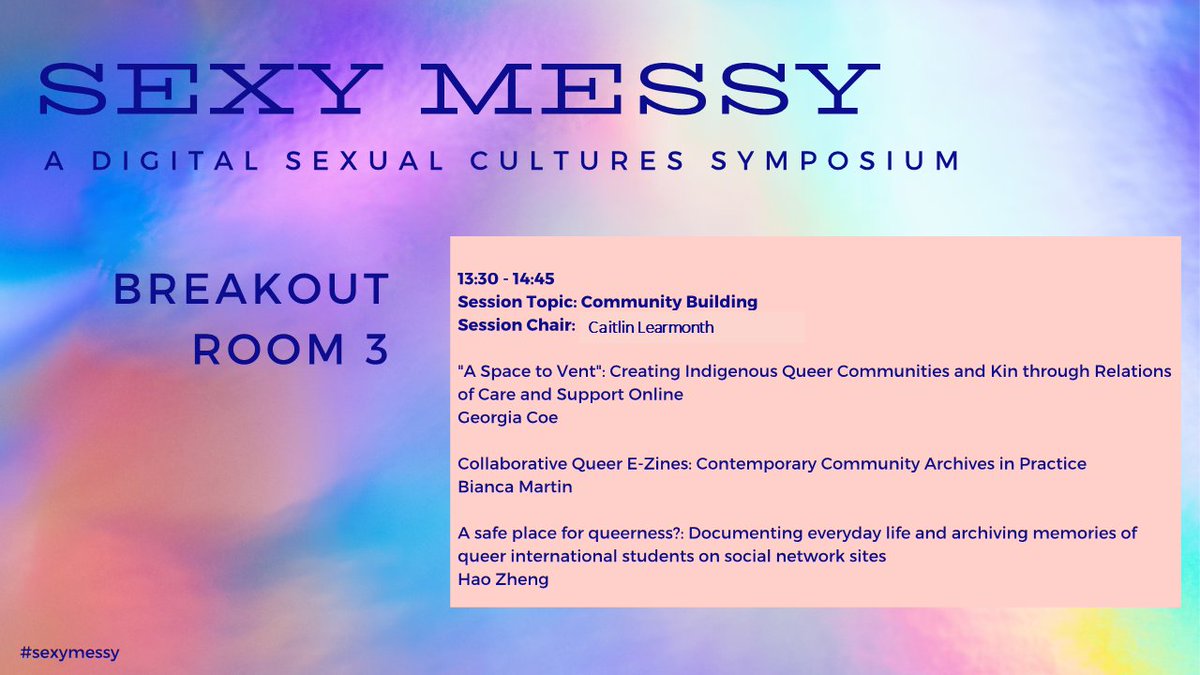 This round of breakouts is the hardest to choose because there are three rooms! #sexymessy2023

Room 1: @StorerOf, Ruepert Jiel Dionisio Cao and <a href="/AbhroWhoThat/">Abhro</a> 

Room 2: <a href="/Lisaportolan/">Dr Lisa Portolan</a>, <a href="/jinlee_media/">Jin Lee (not active here anymore)</a> and @samantha_mannix 

Room 3: Georgia Coe, <a href="/beeeeonka/">bianca</a> and <a href="/haozheng_zheng/">Hao Zheng (now on Bluesky)</a>