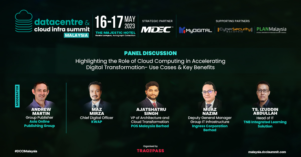 You cannot miss this interesting panel discussion featuring some of the key IT experts at #DCCIMalaysia today.
#Cloud #DatacentreSolutions #DataCloud #Datacentre #Datacenter #DatacenterNews #Technology #Malaysia #Datacenterworld #Conference2023 #Exhibition2023 #NetworkingEvents