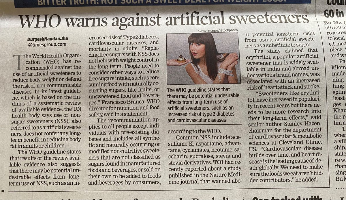 Artificial sweeteners can cause type 2 diabetes and cardiovascular diseases. Why am I not surprised?