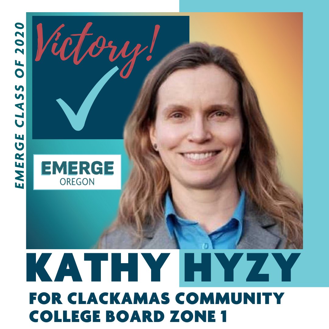 ✅Kathy Hyzy has been elected to Clackamas Community College Board. Congrats, Kathy!