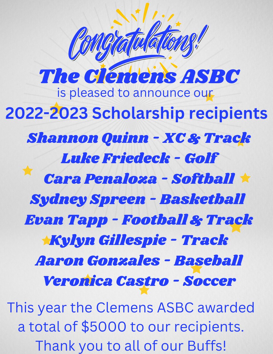 <a href="/scbuffalostrong/">Clemens Athletics</a> <a href="/ClemensBuffsFB/">Clemens Football</a> <a href="/Clemensgolf/">Jeff Sweet</a> <a href="/Clemens_XC/">Clemens Cross Country</a> <a href="/SCHSTrack2018/">Clemens Track 2025</a> <a href="/Buffs_Softball/">Buffs_Softball</a> <a href="/Schssoccergirls/">SCHS Girls Soccer</a> <a href="/ClemensBaseball/">Clemens Baseball</a> <a href="/SCUCISD/">SchertzCiboloUC ISD</a> <a href="/Coach_Lehnhoff/">Coach Scott Lehnhoff</a> <a href="/SamuelClemensHS/">Clemens High School</a> #GoBuffs