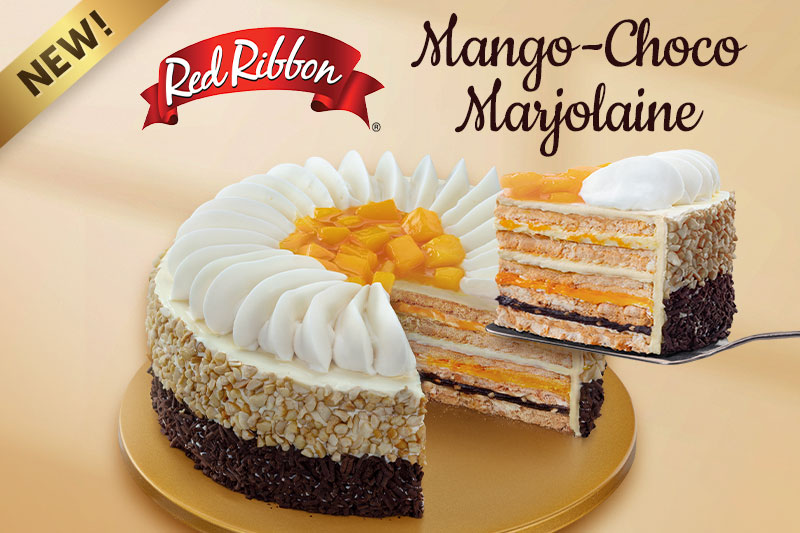 Red Ribbon brings you the New Mango-Choco Marjolaine...