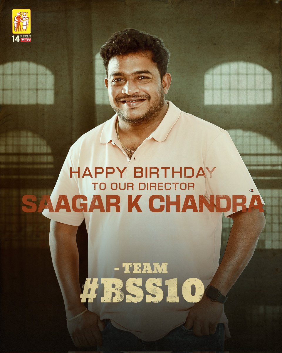 Wishing our MASSive director @saagar_chandrak a very Happy Birthday ❤️‍🔥 Get ready for his MASSive feast on the big screens with #BSS10 🔥🔥 @BSaiSreenivas @RaamAchanta #GopiAchanta