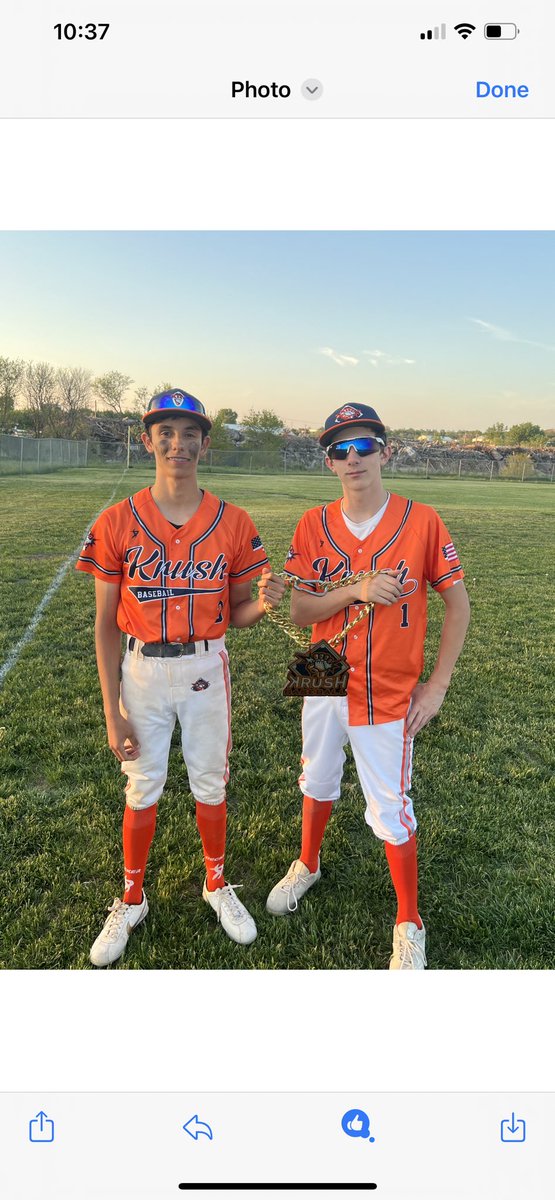 14Krush's tweet photo. Congrats to Parker Gibbs and @DJ_BeesonOmaha for sharing the swag chain. Dj pitched really well and Parker made some great plays in the field. Kudos to the offense as well! #lastride #swagchain #krushomaha https://t.co/YTM14UHByG