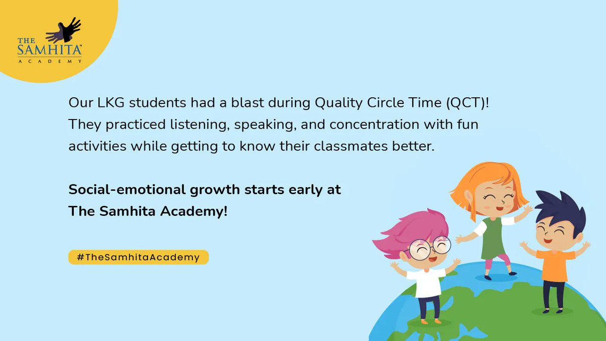 LKG students love #QualityCircl Time ( #QCT )! It helps them enhance their essential skills through fun activities while bonding with classmates. 

youtu.be/I9k3AwMQsJ8 👈 

#LKGStudents #EarlyLearning #SocialEmotionalGrowth #ListeningSkills #SpeakingSkills #Concentration