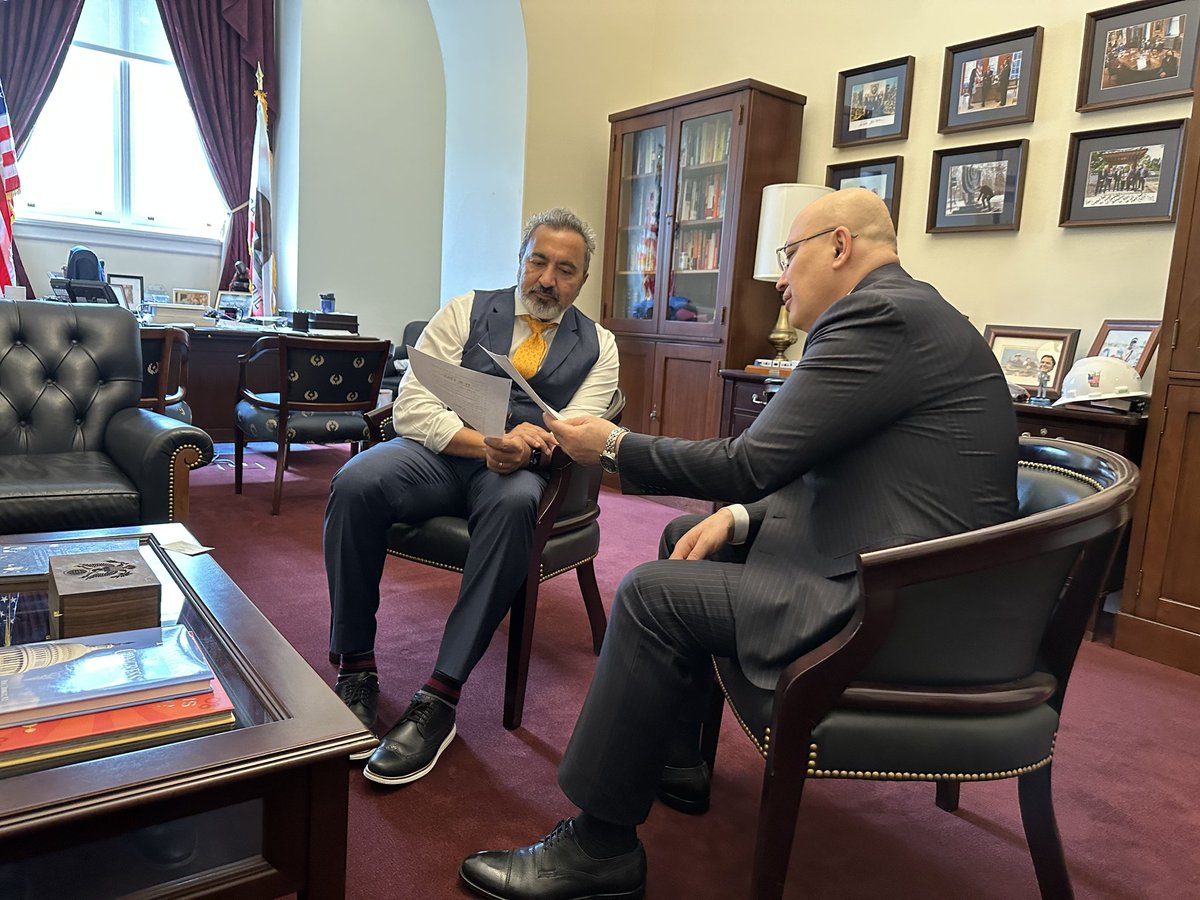FurqatSidiq's tweet photo. Today, I met with @RepBera, one of the most proactive members of the Congressional Caucus on #Uzbekistan @HouseFloor, to discuss 🇺🇿🇺🇸 bilaterals. The Congressman shares @UZEmbassyDC priorities to exempt #Uzbekistan from #JacksonVanik amendment. https://t.co/zCrML5aEPS