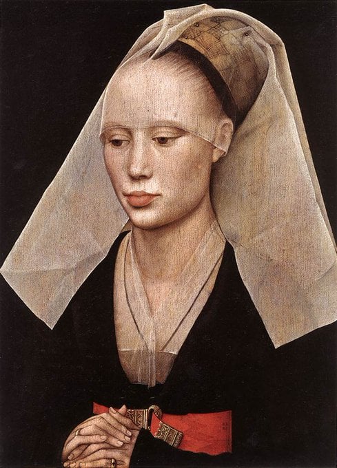 Rogier van der Weyden
Portrait of a Lady, 1460.
Born: Tournai, Belgium
Died: June 18, 1464, Brussels Agglomeration, Belgium.