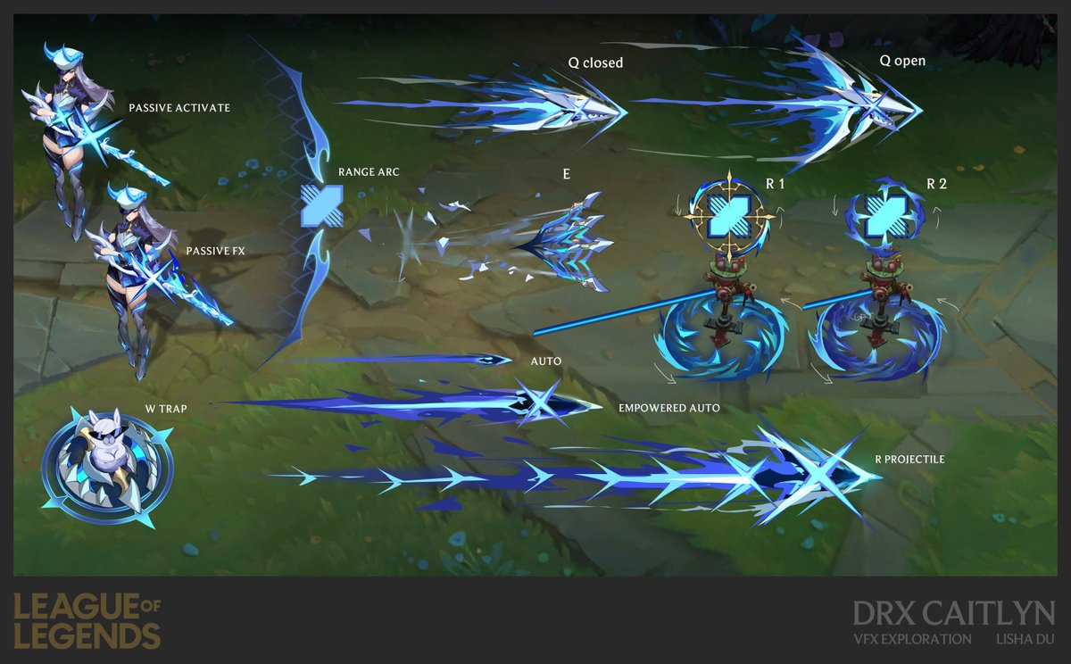 The First skin i did since joining the LoL Skins team! Caitlyn for DRX