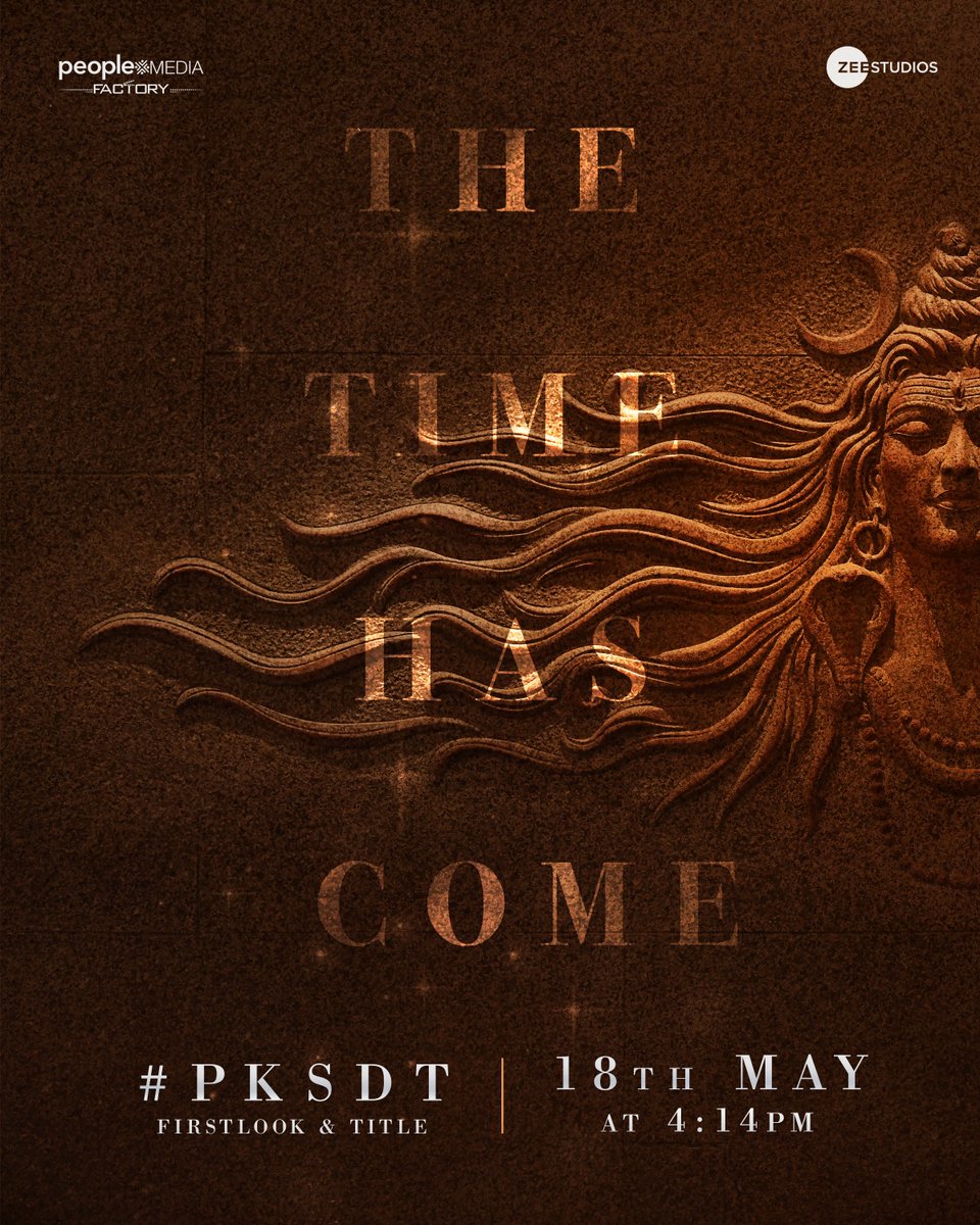 The 'TIME' has come ✅
All your thirst will be quenched 🤙

#PKSDT Title & First Look Tomorrow at 4:14PM ⚡
Stay tuned ⏳

@PawanKalyan @IamSaiDharamTej @thondankani @vishwaprasadtg @vivekkuchibotla @bkrsatish @peoplemediafcy @zeestudiossouth

#PKSDTFromJuly28🌀