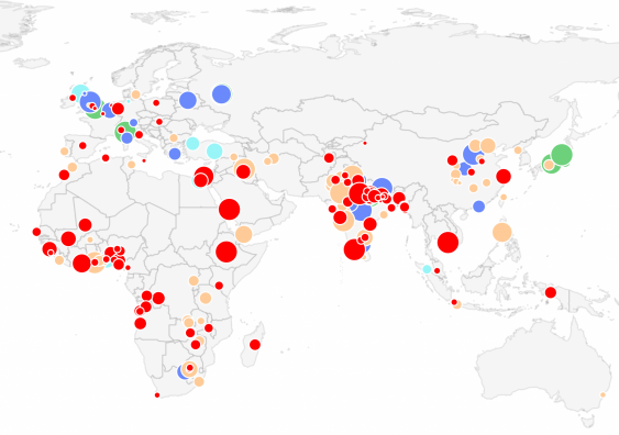 asrivivek's tweet photo. A visualisation of crowd safety incidents across the world since 1900 by @c_feliciani and @Milad_Haghani shows that India is the hot spot for crowd accidents, along with western Africa. https://t.co/SXgns1IeRI https://t.co/6UicTkLsr3
