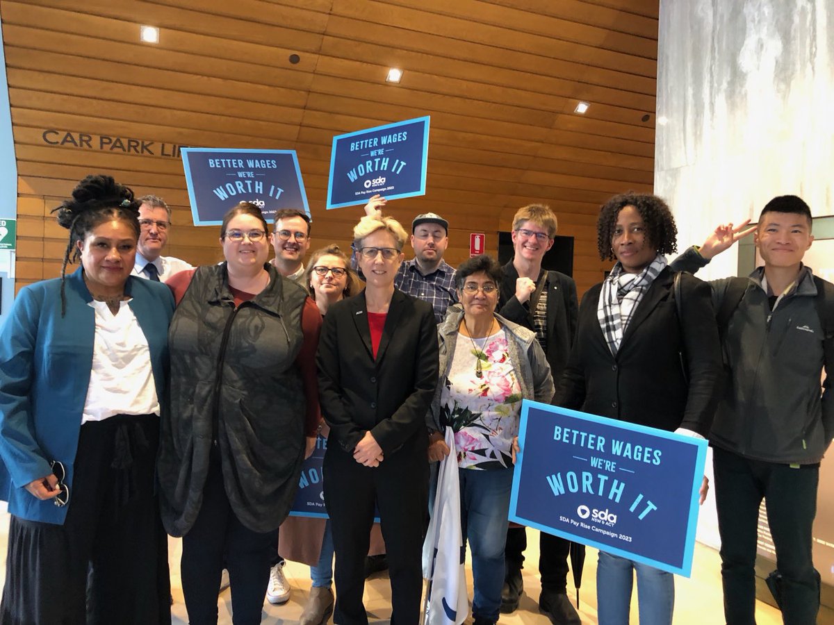 sallymcmanus's tweet photo. I’m with these minimum award wage workers at Fair Work arguing for a cost of living pay increase https://t.co/XCwwjABsGn