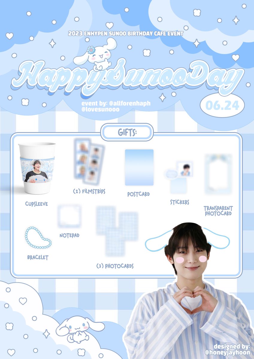allforenhaph's tweet photo. SUNOO DAY CAFE EVENT in BULACAN  ૮ ˶ᵔ ᵕ ᵔ˶ ა

🗓: June 25, 2023
⏱: 1:00 PM onwards 
📍: Island Tea Co. (Malolos Bulacan)
#️⃣ : #TWENTYONEderfulSunoo 

Availabe for delivery via Grab and Foodpanda

In collaboration with @honeyjayhoon 

See photo/thread for more details ♡ https://t.co/Bg9bv0kM08