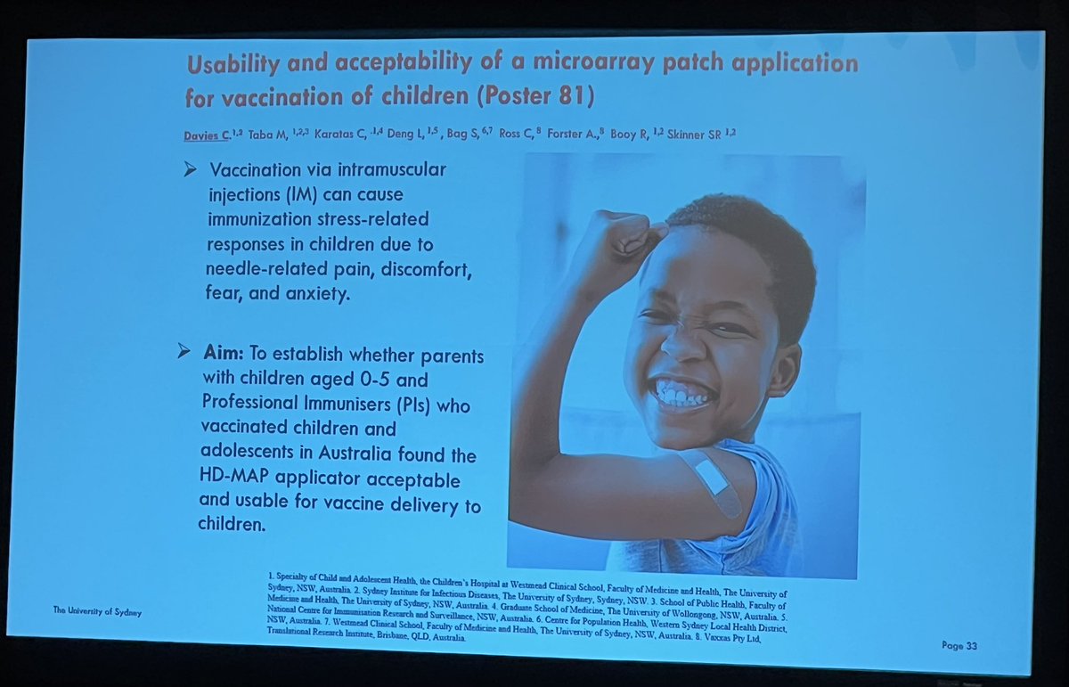 Matthew Berger (@berger0413) on Twitter photo <a href="/cristyn_davies/">Dr Cristyn Davies</a> presented interesting findings from the child study with microarray patches being an acceptable alternative to needle and syringe vaccination in children. Enjoying the #microneedlesconference in Seattle
<a href="/syd_health/">Sydney Health</a> <a href="/Sydney_ID/">Sydney ID</a> <a href="/cristyn_davies/">Dr Cristyn Davies</a> presented interesting findings from the child study with microarray patches being an acceptable alternative to needle and syringe vaccination in children. Enjoying the #microneedlesconference in Seattle
<a href="/syd_health/">Sydney Health</a> <a href="/Sydney_ID/">Sydney ID</a>