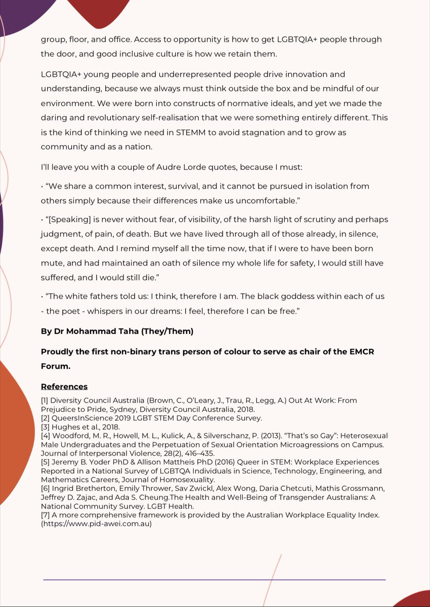 #IDAHOBIT is a day of solidarity and support for all LGBTQIA+ people. 

Shout out to the good people @QueersInScience, and allies who uplift our voices diligently.

As a treat I’m sharing my op-ed which will be included in an upcoming @EMCRForum newsletter. 
🏳️‍⚧️🏳️‍🌈
#QueerInSTEMM