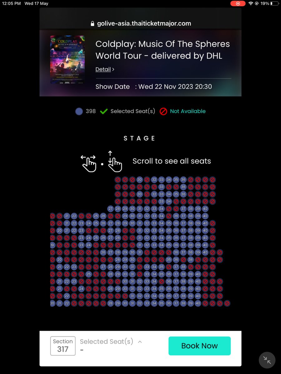 haechanizers's tweet photo. THERE ARE SOOO MANY SEATS BUT WHENEVER I CLICKED IT SAYS NOT AVAILABLE 

#COLDPLAYinKL https://t.co/TOakp0GIbz