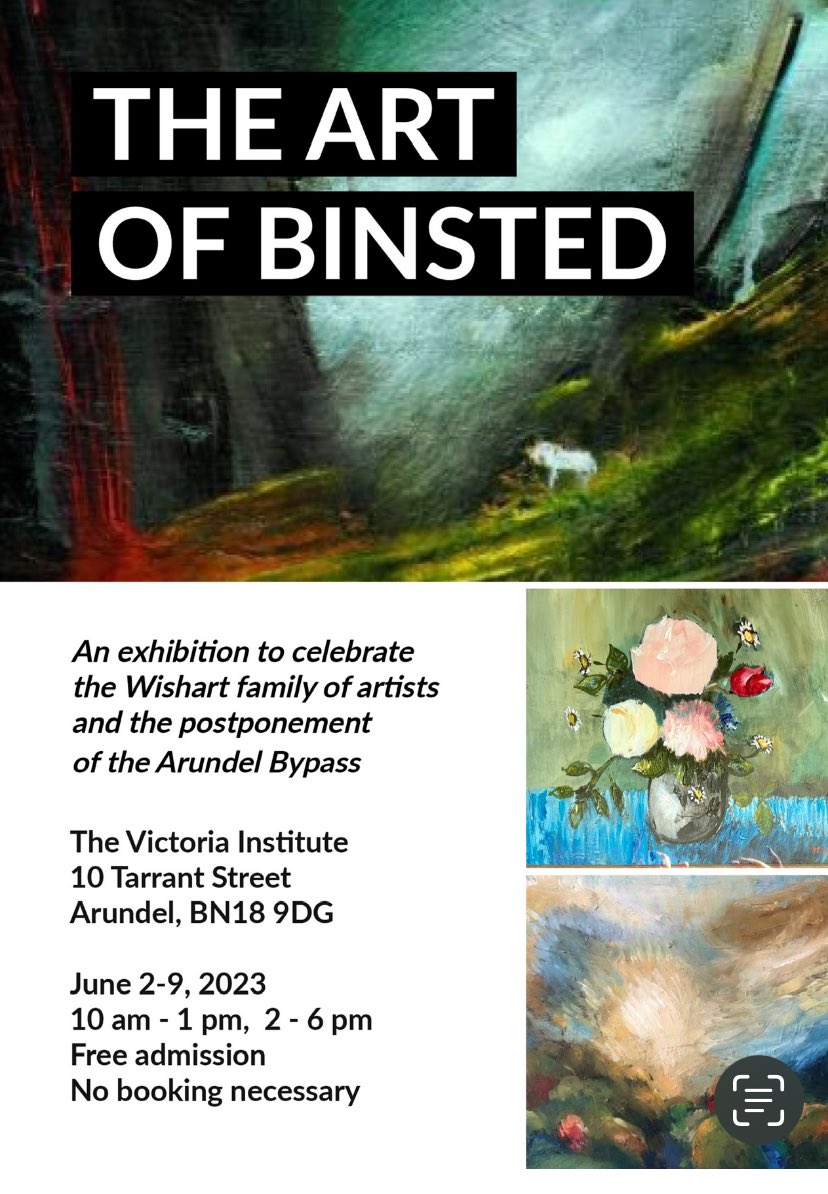 ArundelBypass's tweet photo. Come see this exhibition celebrating the joy in rural beauty which sustains opposition to National Highways' Arundel Bypass plans. Share our happiness that the scheme is postponed and may yet be cancelled! https://t.co/UrguQL6nXs