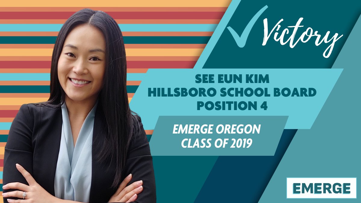 ✅See Eun Kim (2019) won re-election to Hillsboro School Board Pos. 4 -- Congrats, See Eun! PS she did that with a BRAND NEW BABY!