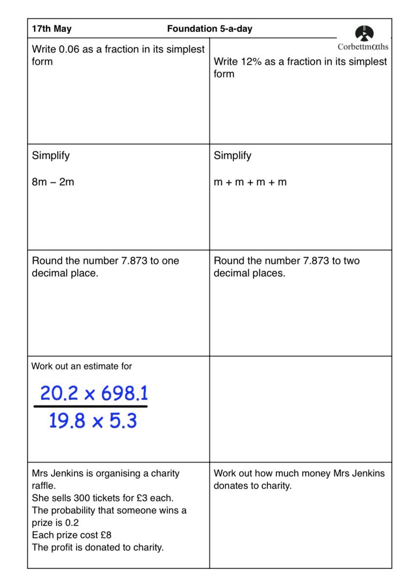 Corbettmaths tweet media