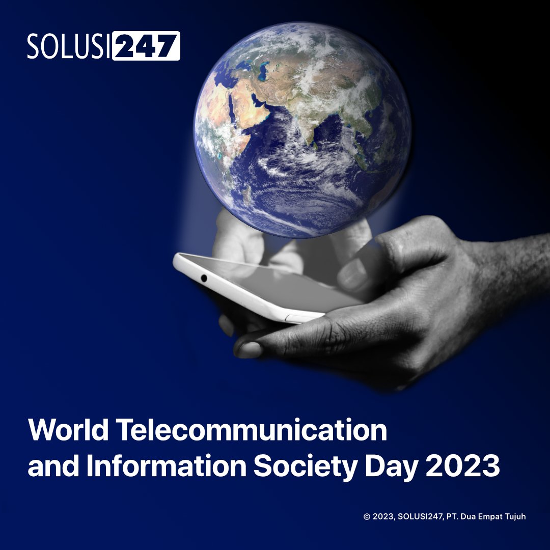 solusi247's tweet photo. Telekomunikasi berkembang kian pesat, pertukaran informasi pun semakin cepat. Mari manfaatkan teknologi komunikasi &amp; informasi untuk kualitas hidup yang lebih baik.
Selamat Hari Masyarakat Telekomunikasi dan Informasi Dunia.

#Telekomunikasi #ConnectingPeople #YAVA247 #Solusi247 https://t.co/eh6nmIepJq