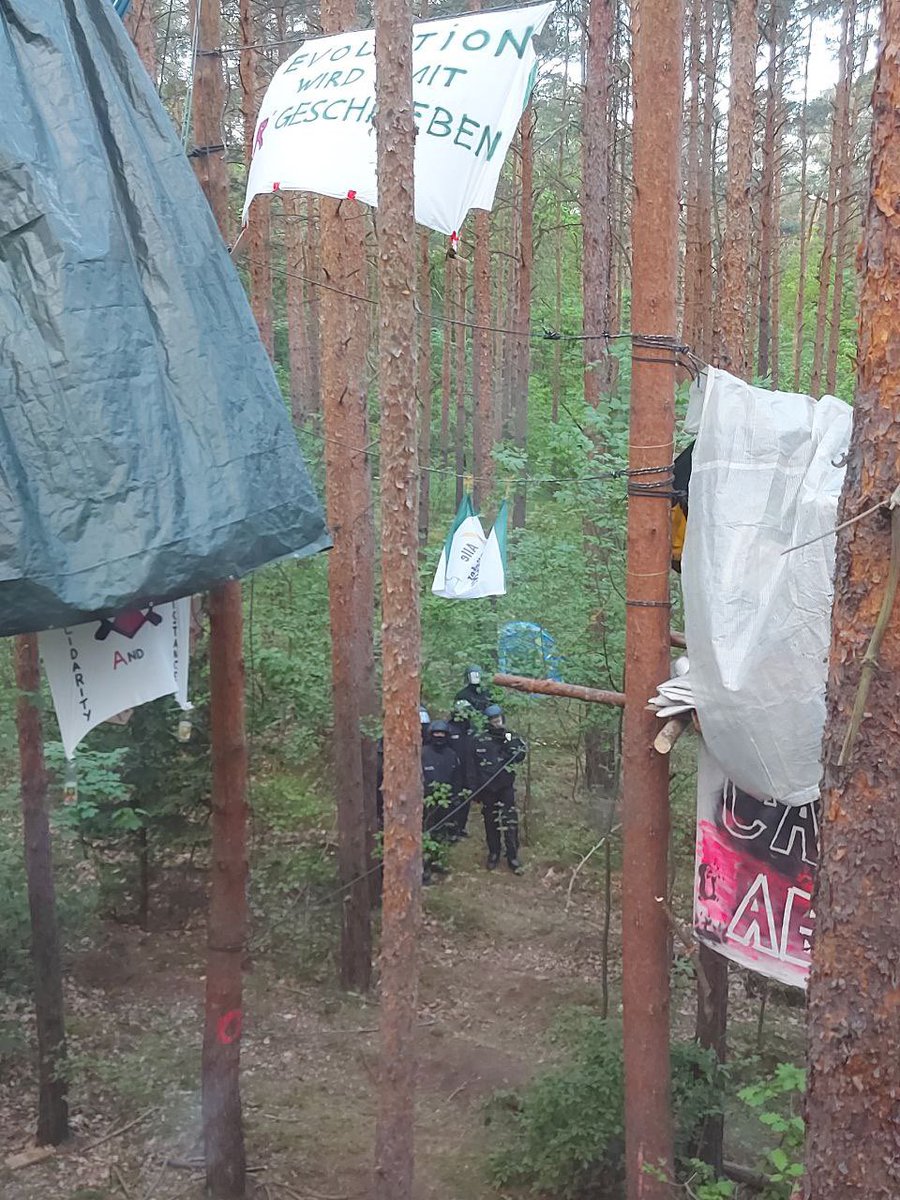 KOMMT JETZT IN DEN WALD. COPS &amp; KLETTERCOPS VORORT!
Seit laut gegen die TVO!
#b1705 #wuhlheidebleibt #acat