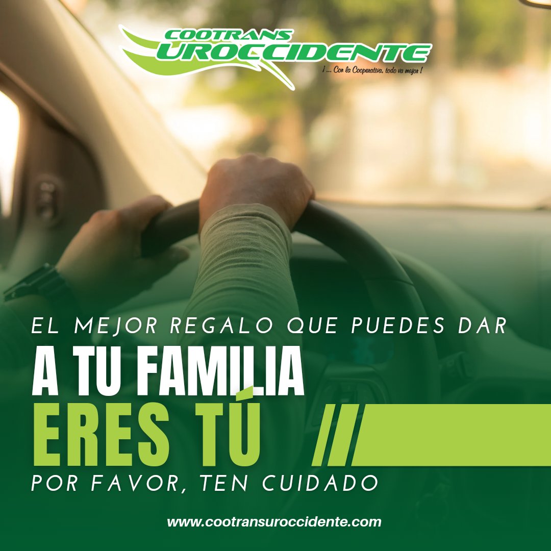 Ten siempre presente que te esperan en casa💚
.
.

💚💚💚💚💚
#UnidosPorLaVida #cuidado #Urabá #casa #familia #transporte #Cootransuroccidente #feliz #viaje #Unidos #MinisterioDeTransporte #gobernaciondeAntioquia