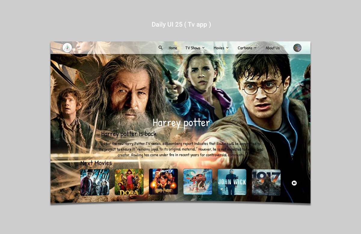 Farzincreation's tweet image. Daily UI Day 025 ( TV App ) #dailyui #day025 #dailyuichallenge #tvapp