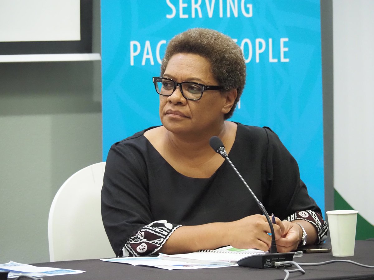 PacWomenLead's tweet photo. SPC’s Principal Strategic Lead – Pacific Women & Girls, @Rakui2Mereseini convened a breakfast panel side-event at the #5thPRETMM held in Port Vila, Vanuatu recently. The panel discussed driving inclusive growth in energy & transport in the #Pacific. https://t.co/4pW8DrMbWz