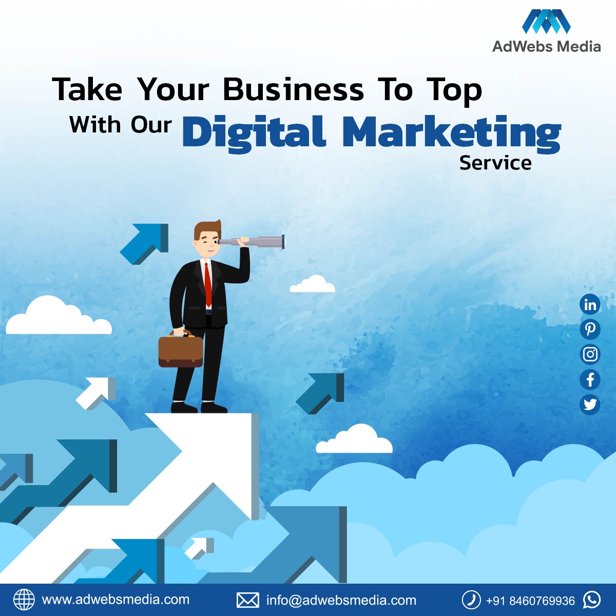 Take Your Business to Top with our Digital Marketing Service!!

#business #topbusiness  #digitalmarketingagency #DigitalMarketingServices #godigital #360DegreeDigitalMarketing #DigitalMarketing #socialmediapost #festivalpost #seo #facebookads #GoogleAds #Chatbot #YouTubeSEO