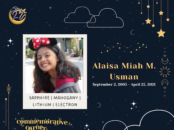 SRC2K23's tweet photo. [D-15]

Gone but never forgotten🕊️🤍

As a batch, Dalaisaya has indeed surpassed a lot of hurdles and one of this is the passing of Alaisa Miah M. Usman. ++ https://t.co/1HoWMjoJrX