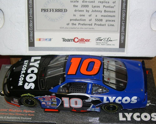 #DiecastForSale on DCR: $10.00 Johnny Benson #10 Lycos.com 2000 Pontiac Grand Prix   
diecast.sale/3o5yo1u

#johnnybenson #nascar #diecast