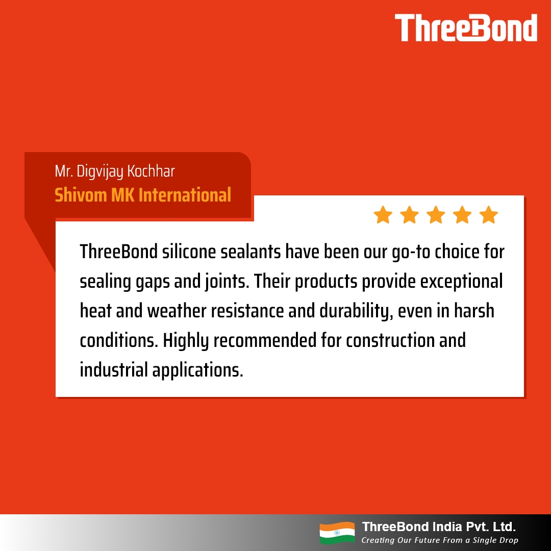 ThreeBondIndia's tweet photo. See what our satisfied customers have to say about their experience with us!
#threebondindia #consumerrelationship #businessrelationships #Trust #consumerexperience https://t.co/kdT7hM66lT