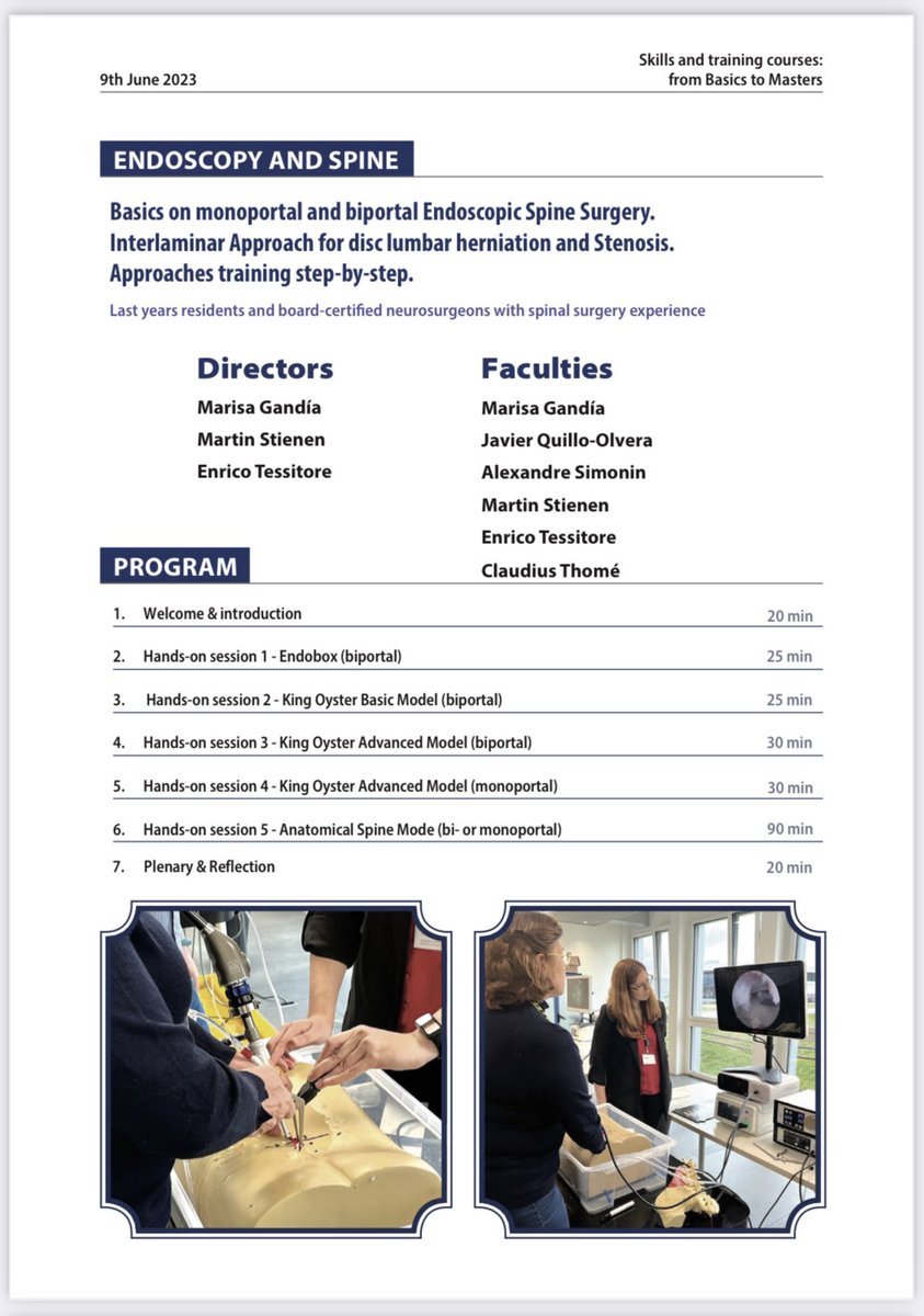Great pleasure to have Javier Quillo-Olvera M.D. as part of #faculty for the <a href="/EANSonline50/">European Association of Neurosurgical Societies</a> <a href="/EANS_yns/">EANS Young Neurosurgeons</a> pre-course on #spinal #endoscopy. He is editor of one of the most read books about #UBE - Sign up at: lnkd.in/ddzMgisg - few last spots available! <a href="/WFNS_YNF/">WFNS Young Neurosurgeons Forum</a> <a href="/youngneuros/">AANS Early-to-mid Career Committee (#E2M)</a>