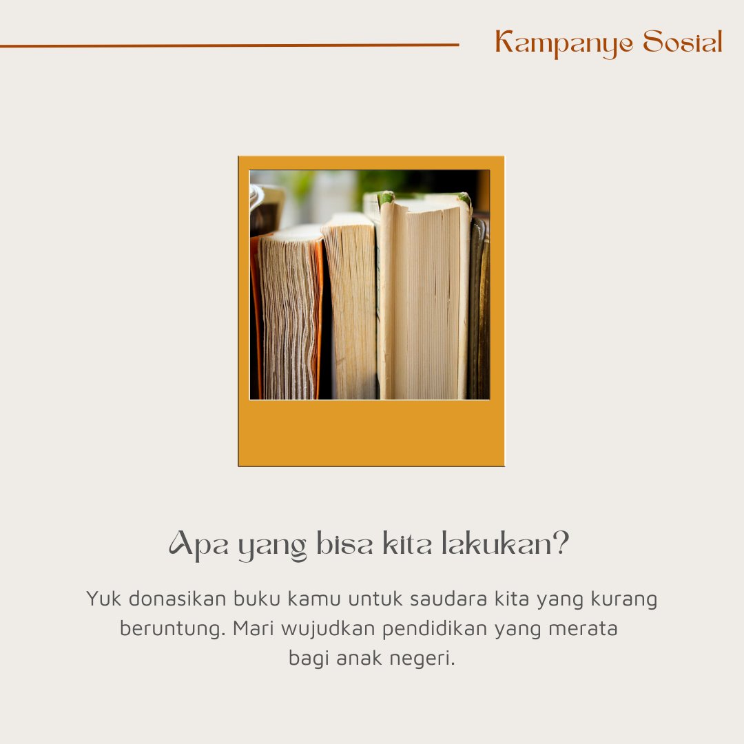 Tahukah kalian bahwa Kita juga dapat membantu mewujudkan pemerataan
pendidikan ini lho teman-teman, yaitu dengan mendonasikan buku kita kita bisa berbagi pengetahuan, dan meningkatkan literasi
mereka!
<a href="/lpdp_ri/">#DiriUntukNegeri</a>
#LPDP
#DiriUntukNegeri
#AkuPastiMengabdi
#SDMUnggulIndonesiaMaju