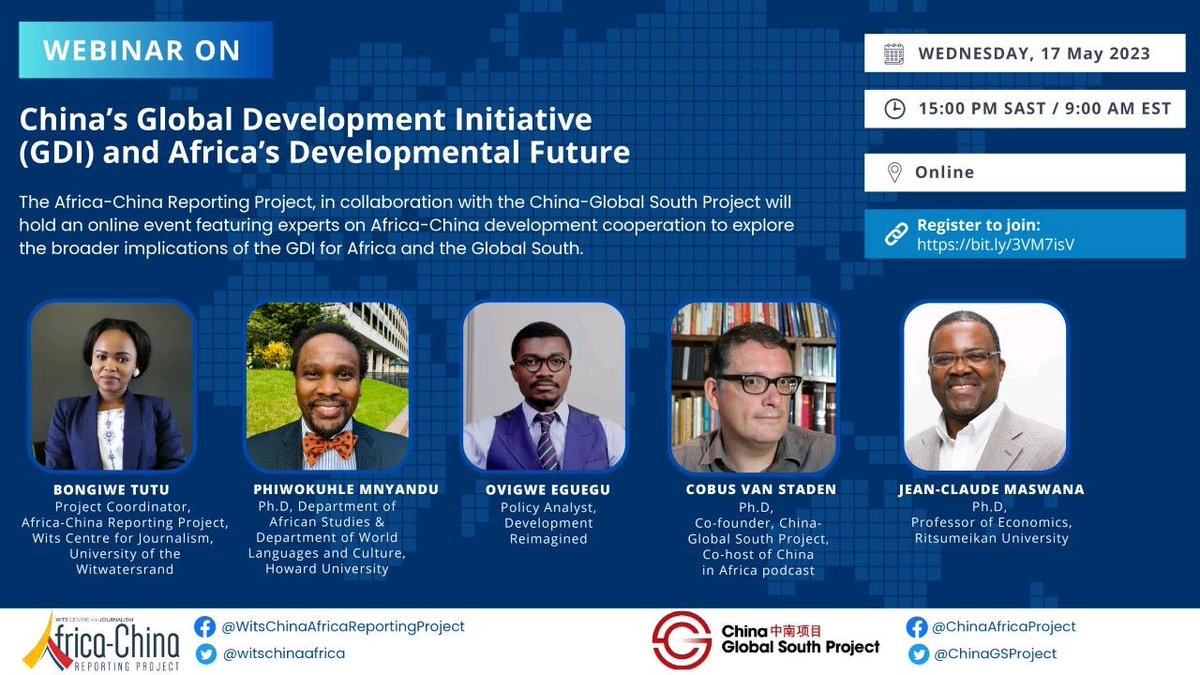 OvigweEguegu's tweet photo. #EVENT: Looking forward to joining @witschinaafrica and @ChinaGSProject today to discuss Global Development Initiative and Africa's Developmental Future. https://t.co/trDOMYiWZf