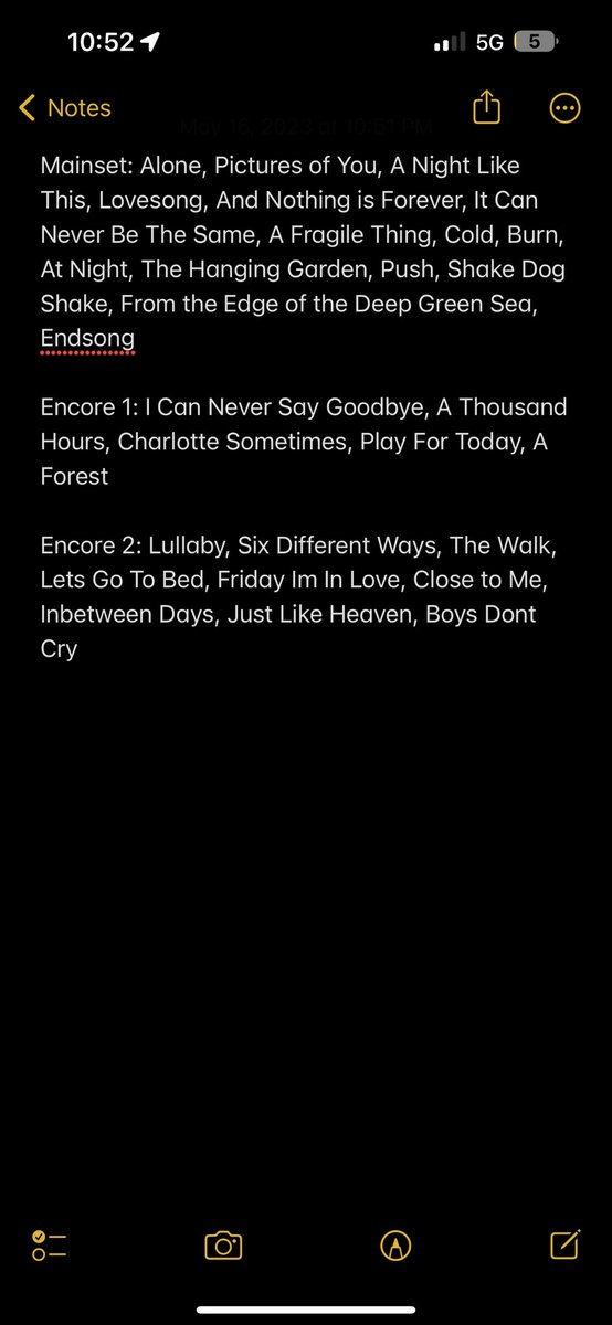 End of show. Great set! <a href="/CraigatCoF/">Chain of Flowers</a> <a href="/curefandoc/">curefandocumentary</a> <a href="/curefans/">curefans</a> <a href="/markpeterboro/">Mark Peterborough</a> <a href="/CureGig/">CureGigStats</a>