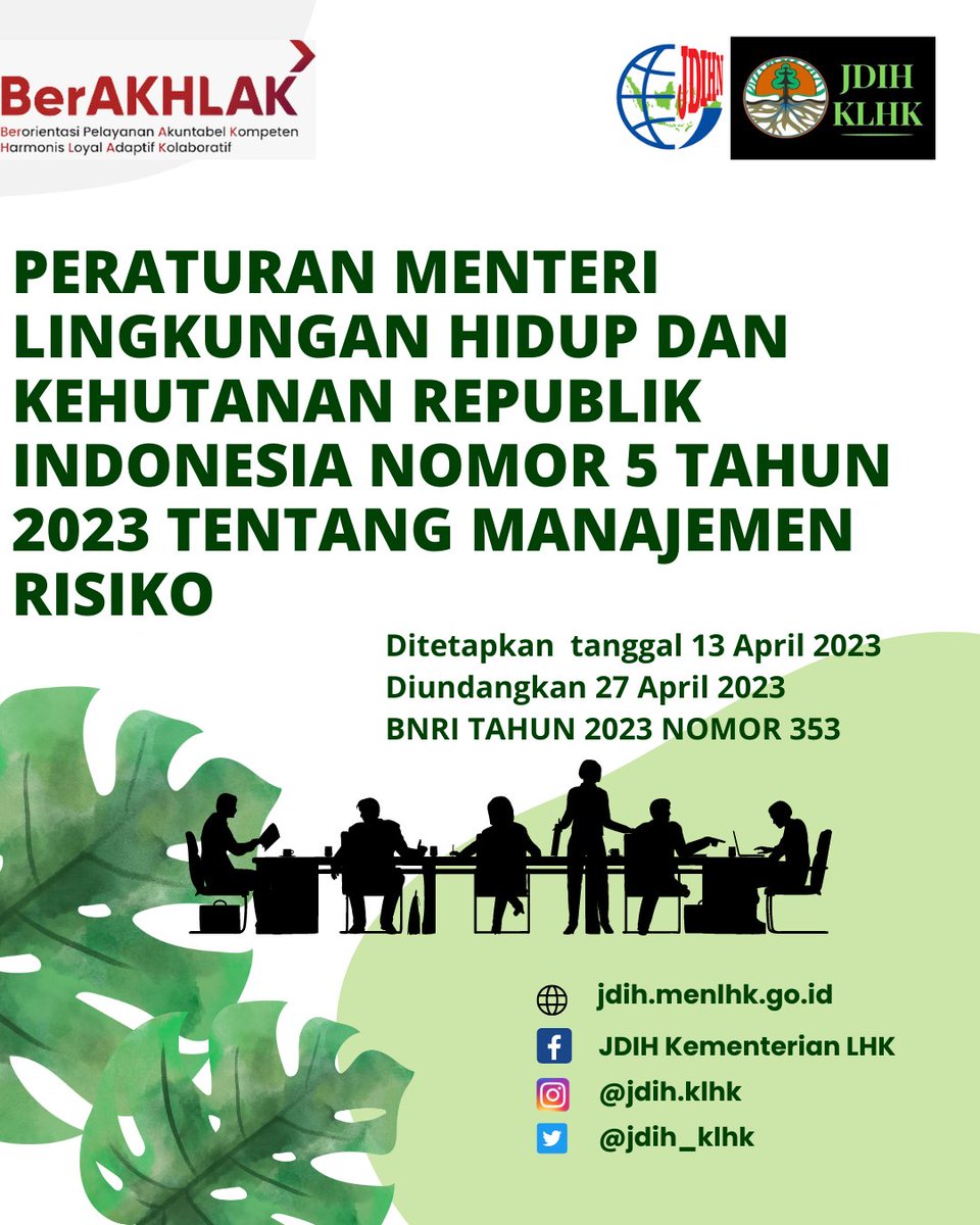 Peraturan Menteri Lingkungan Hidup dan Kehutanan di atas sudah dapat diunduh di website JDIH Kementerian LHK
jdih.menlhk.go.id
--
#kementerianlhk
#jdihklhk
#peraturanmenterilhk
#birohukumklhk