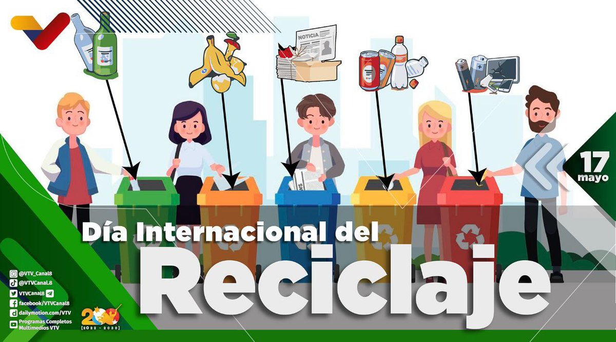 #EFEMÉRIDE🗓️| Con el objetivo de recordar hoy más que nunca la importancia de reducir, reutilizar y reciclar, la Unesco declaró cada #17May como Día Internacional del Reciclaje. 

Es responsabilidad de cada uno de nosotros cuidar el planeta🌎

#17May