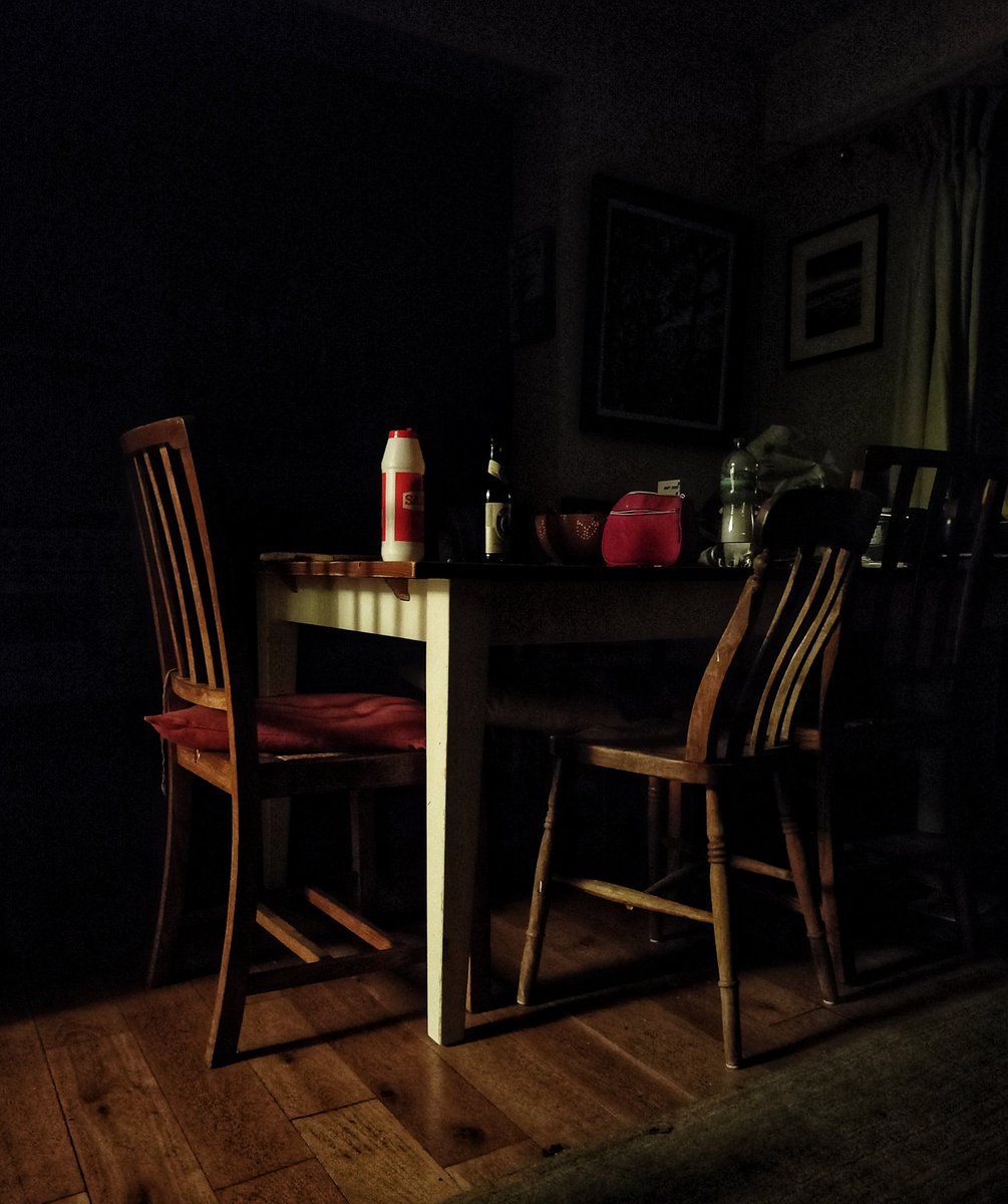 Still Life with Chairs, Table Salt and Pink Washbag