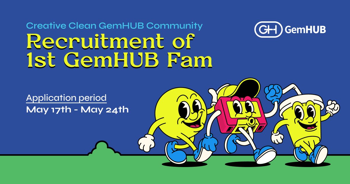 👀Looking for 1st GemHUB Fam 👀

We are looking for passionate supporters, moderators❗

📆Application Period: 17th May ~ 24th May
🧑‍🤝‍🧑Number of Applicants: 20

➡️Find out more details: bit.ly/1stfam_GemHUB_…
➡️Application form: bit.ly/1stfam_GemHUB

#GemHUB #GHUB #GemHUB_Fam