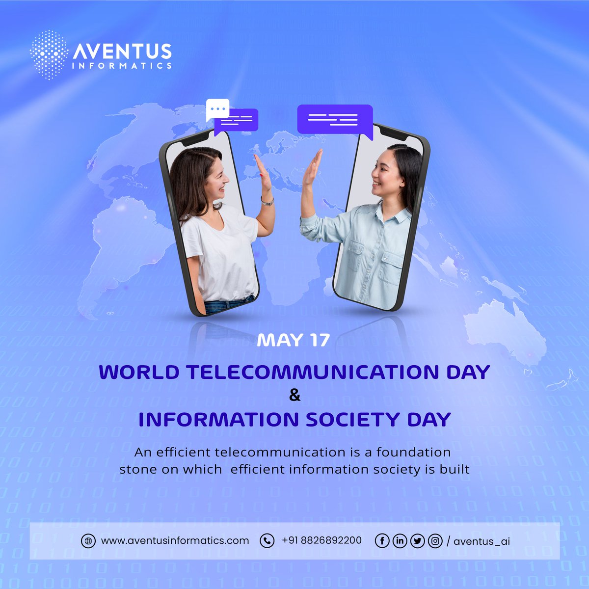 We have to celebrate the incredible advancements in technology and telecommunications that have transformed the way we connect each other and have made our lives much easier and advanced.
Happy Telecommunication and Information Society Day!
#telecommunication #informationsociety