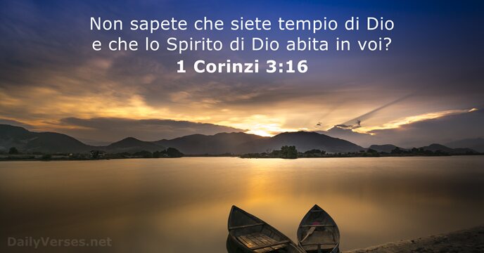 1 Corinzi 3:16 - dailyverses.net/it/2023/5/17