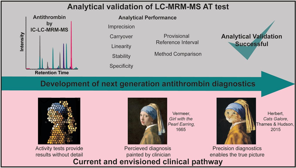 RPTHjournal's tweet photo. Current functional diagnostic tests for #antithrombin deficiency provide limited information. Kruijt et al developed &amp; validated a mass spectrometry test that allows molecular characterization of AT, &amp; may serve as an add-on to current tests. 
https://t.co/PKbkb8XgI0 https://t.co/RrD1NmqbqL