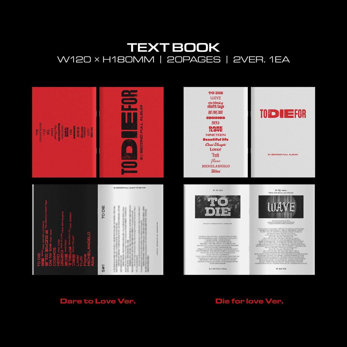 BI_131official's tweet image. B.I 2ND FULL ALBUM 
&amp;lt;TO DIE FOR&amp;gt; ALBUM DETAILS

- HOTTRACKS : han.gl/wmbgjN
- Aladin : han.gl/ofCIkt
- yes24 : han.gl/HaMxnb

Album Release
2023. 06. 01 6PM (KST) / 2AM (PDT)

#BI #비아이 #131Label