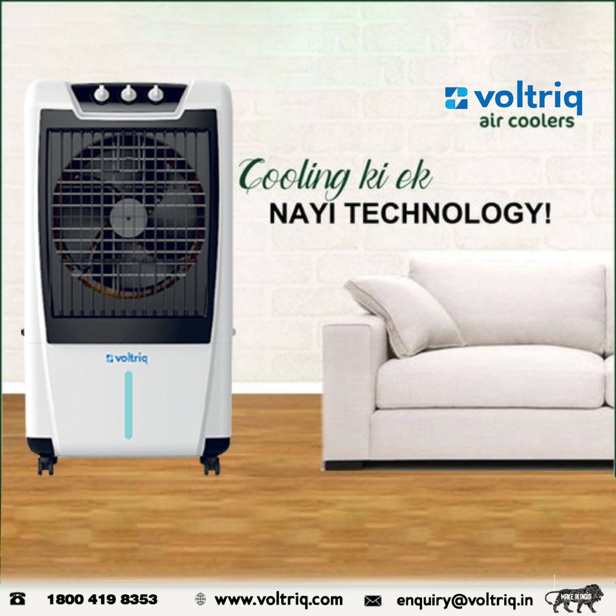 India's No.1 Electronics Brand
Voltriq

COOLING KI EK NAYI TECHNOLOGY!

TANK CAPACITY 60 LTRS.

HURRY UP WHAT ARE YOU WAITING FOR BUY OUR VOLTRIQ
AIR COOLER.

#voltriq #voltriqindia #bestdeals #bestoffers #bestproduct #GeMIndia #Gemportal #gemdealer #indianproducts #Indianseller