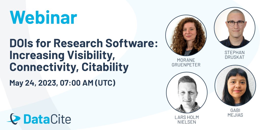 Only one week is left to register for our webinar on DOIs for Research Software.🗓️ Sign up & learn about: - the importance of #ResearchSoftware & how DataCite supports it. - A Zenodo–GitHub integration - HERMES by @DLR_en Please register & retweet:👇 datacite.zoom.us/webinar/regist…