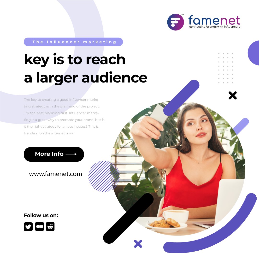 FameInfinity_'s tweet photo. The Influencer marketing key is to reach a larger audience
The key to creating a good influencer marketing strategy is in the planning of the project. Try the best planning first.

Visit : https://t.co/tWPX9kjRdt