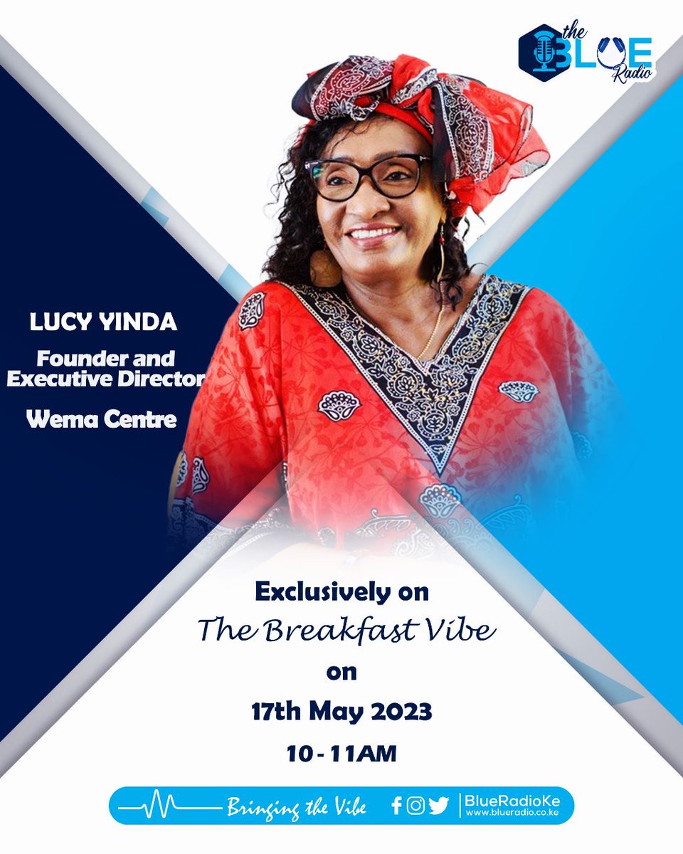 Tune in to Blue Radio The Breakfast Vibe as I talk about my book Courage is a Calling: SAving Mombasa's Street Children and the upcoming Wemathon! blueradio.co.ke <a href="/WemaCentre/">Wema Centre</a>