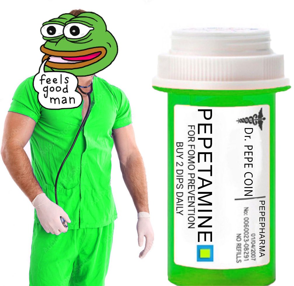 Graphicography_'s tweet photo. GM Doctor $PEPE order 💊🐸 https://t.co/XE4oOgxWx7