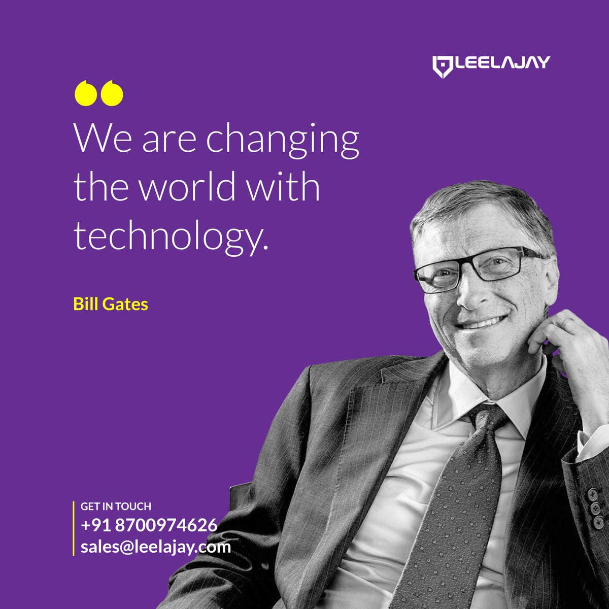 Wednesday is the hump day! You're halfway through the week, so let's channel our inner Bill Gates and realize how we can bring a tangible difference to the people around us!
#humpdaywednesday #humpdaymotivation #WednesdayWisdom
#wednesdaymotivation #leelajaytechnologies
